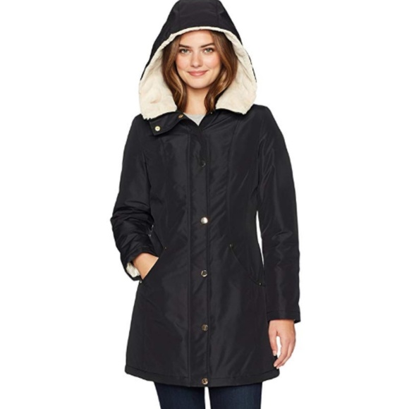 π₯Women's Mid-Length Anorak Parka w/ Faux Fur Hood - Picture 4 of 7